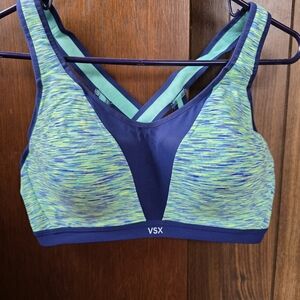 VSX Women's Blue and Green Sports Bra